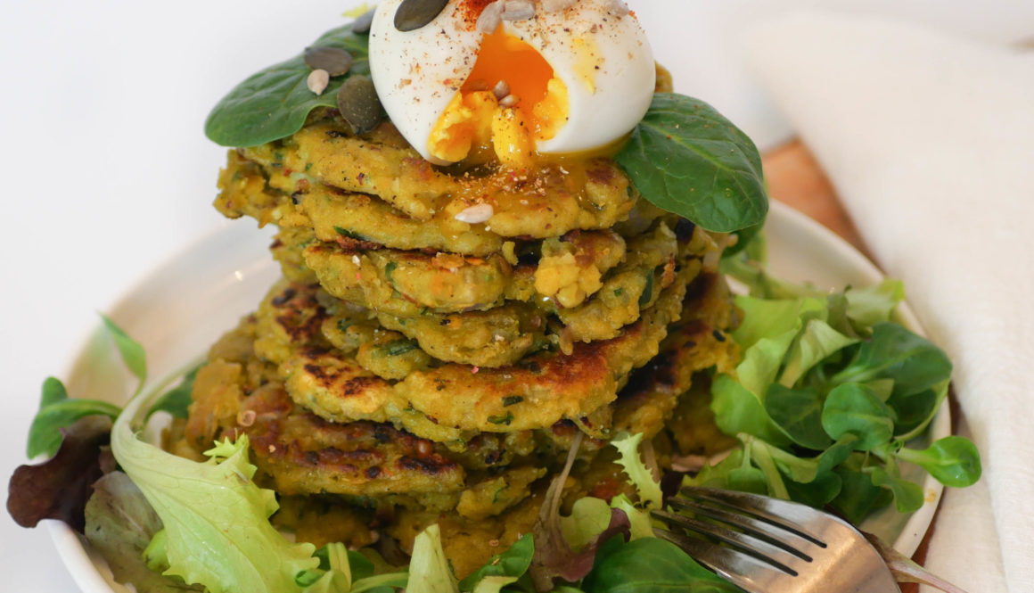 Galettes lentilles corail et courgette-épinard