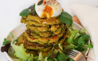 Galettes lentilles corail et courgette-épinard