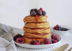 pancakes sans gluten express fruits rouges sirop d'érable