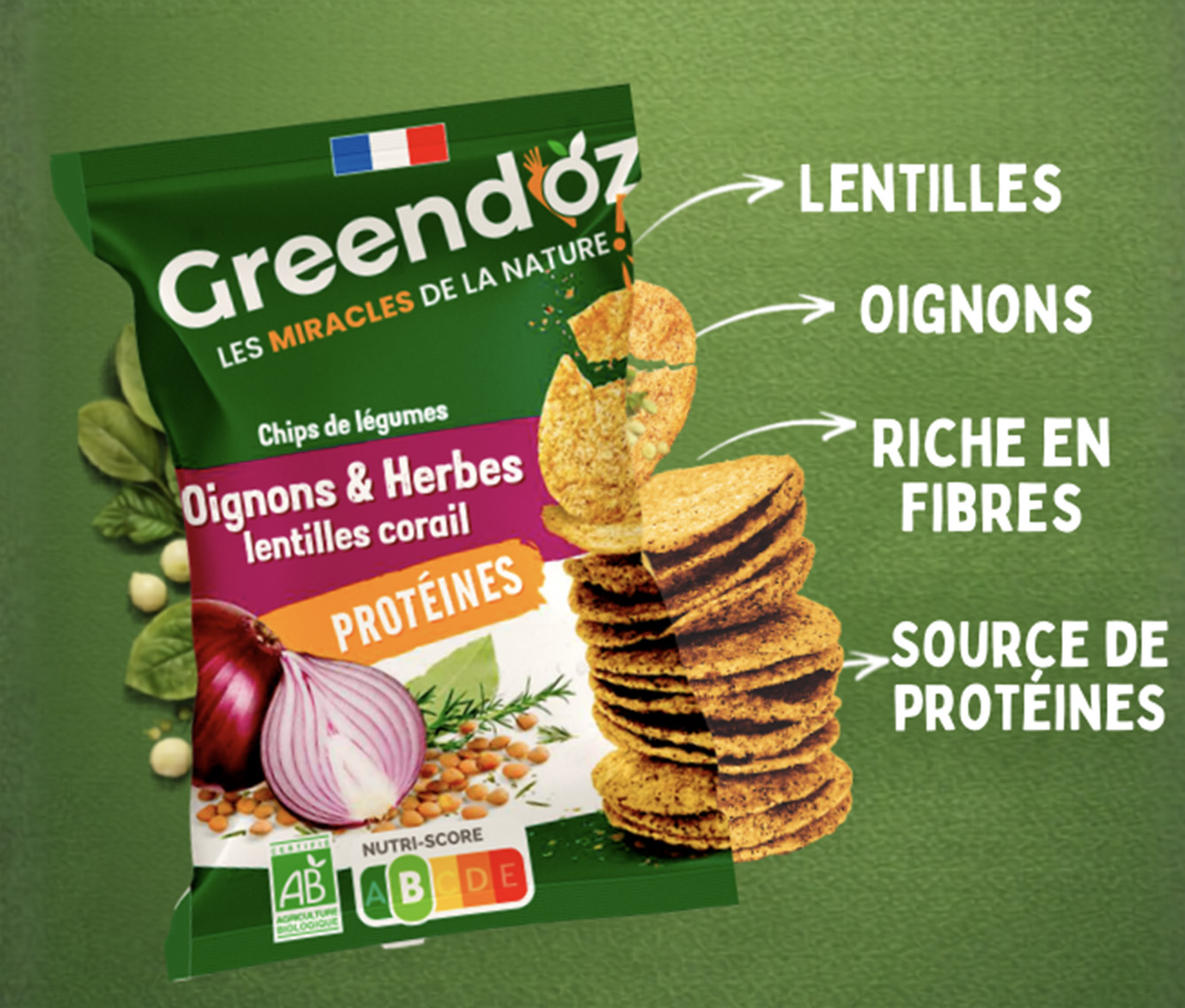 Chips protéines - oignons, herbes & Lentilles – Image 2